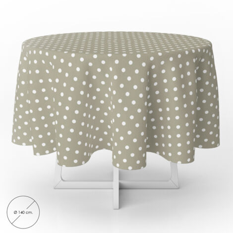 Asciugamani ANRO Tovaglia Cerata Color Beige Lavabile caffè 100 cm Rund 100cm Bo