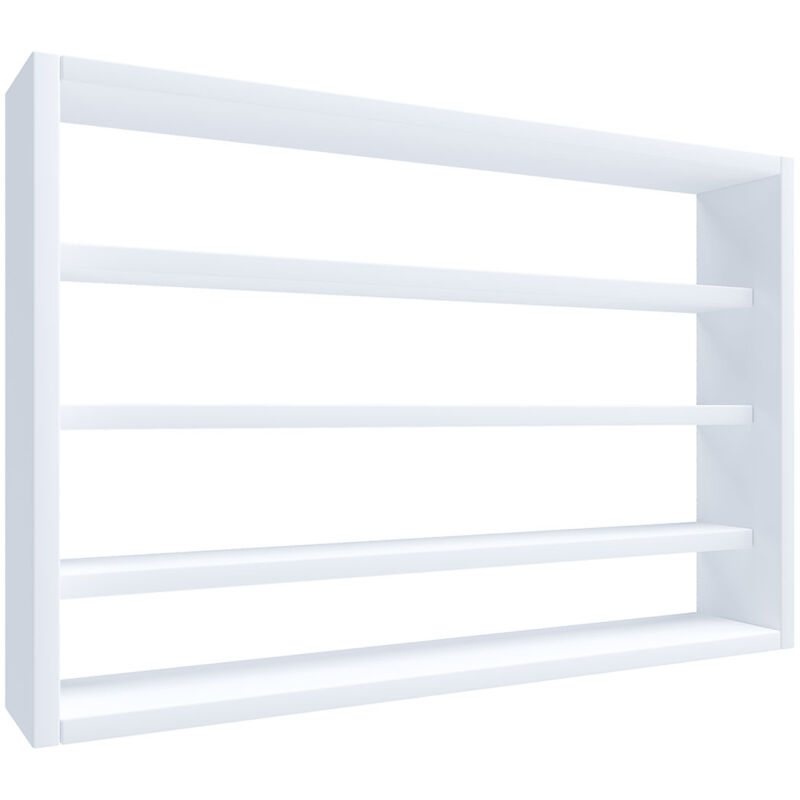 Ebuy24 - OsadoM bibliothèque accroché au mur 4 tablettes blanc.