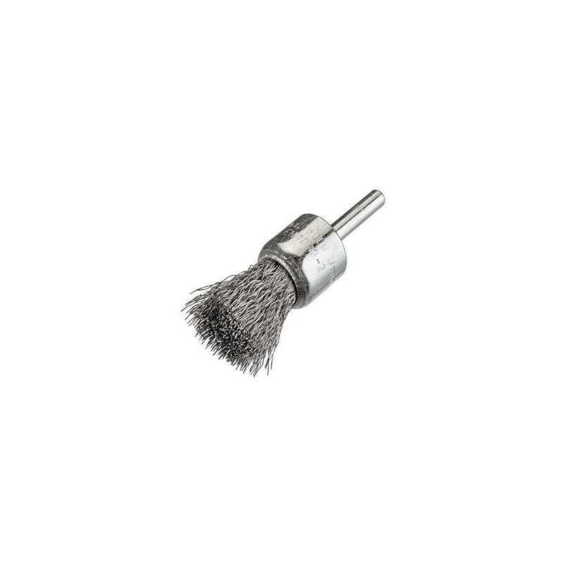 8008509063 - Cepillo pincel acero latonado ondulado con vástago de 6 mm y filamento de ø 0,30 mm (25x50) - Osborn