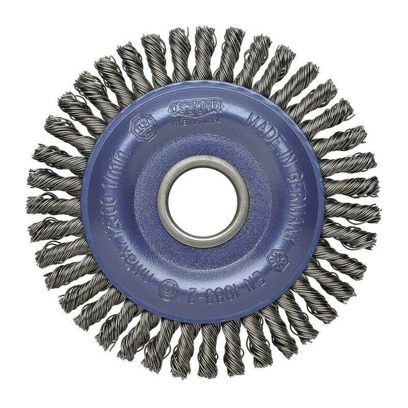 Image of Spazzola tonda D.125mm spessore filo 0,35mm sta 6mm 12500min-¹ Osborn