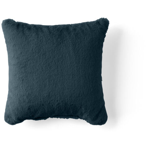 Oscar - coussin - en fausse fourrure - 40x40 cm - bleu
