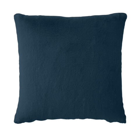 Oscar - coussin - en fausse fourrure - 60x60 cm - bleu