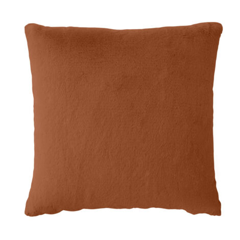 Oscar - coussin - en fausse fourrure - 60x60 cm - rouille