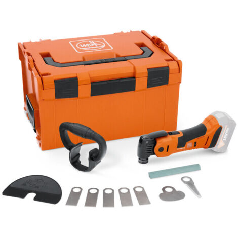 Oscillateur Fein avec batterie, MULTIMASTER AMM 700 1.7 Q Assainissement de joints, spécialement conçu pour l'assainissement de joints avec fixation robuste à 12 pans et 7 lames pour la découpe de