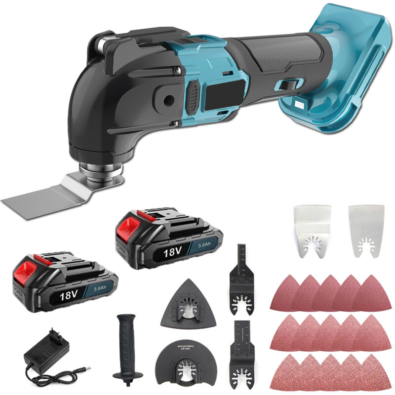 Pedony - Oscillating multi-tools,Cordless Brushless Oscillating Multi Tool Keyless Blade Change Sander Scraper Saw,Variable Speed,22PCS Access+2