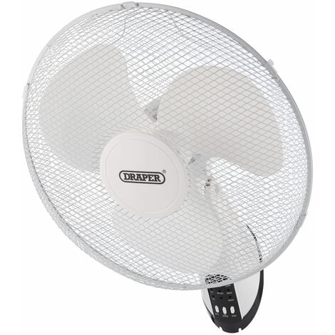Oscillating Wall Mounted Fan with Remote Control, 16", 3 Speed (70975)
