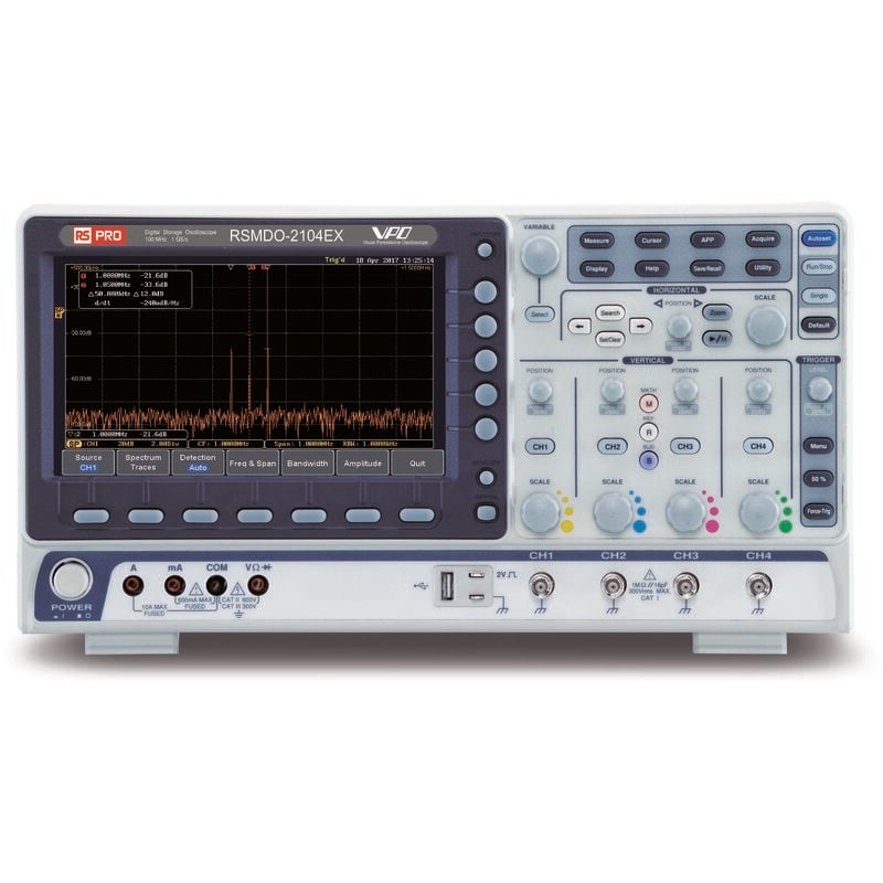 Rs Pro - Oscilloscope De table 4 voies, 100MHz ( Prix pour 1 )