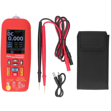 Oscilloscope graphique multimètre écran couleur 6000 points testeur numérique compteur de tension de courant portable