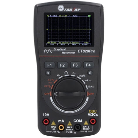 Oscilloscope-multimètre 2-en-1, 50 Msps, écran couleur 2,4 pouces, 6 000 points, oscilloscope-multimètre portable 10 MHz