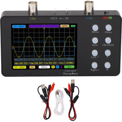 Oscilloscope numérique 2 canaux, taux d'échantillonnage de 50M, tablette portative