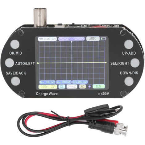 Oscilloscope numérique 2,5 MHz, écran TFT 2,4 pouces, résolution 320x240 pour signaux et transistors