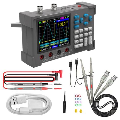 Oscilloscope numérique 3 en 1 Écran IPS 3,2 pouces Taux d'échantillonnage 250 MS/s Multimètre Oscilloscope