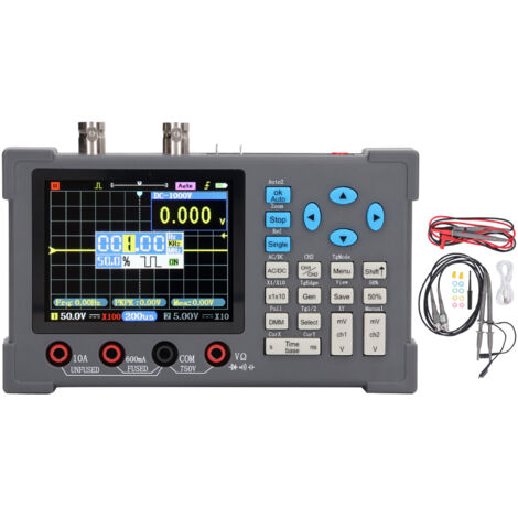 Oscilloscope numérique 3 en 1, générateur de Signal multimètre 120M 250MSa/s, affichage 3,2 pouces, 2 canaux