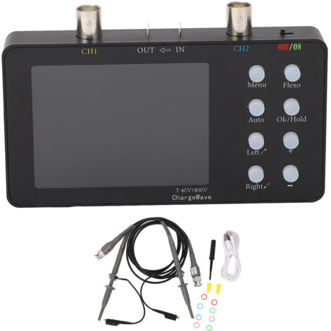 Oscilloscope numérique 3,2 pouces, écran LCD, 2 canaux, taux d'échantillonnage de 50M, bande passante de 10MSa, Kit portable USB 5V