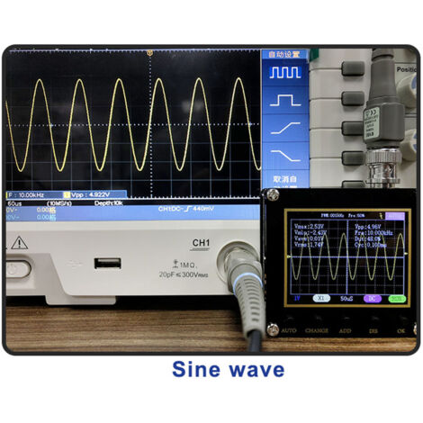Oscilloscope numérique de poche 2,4 pouces pour tests électroniques et composants