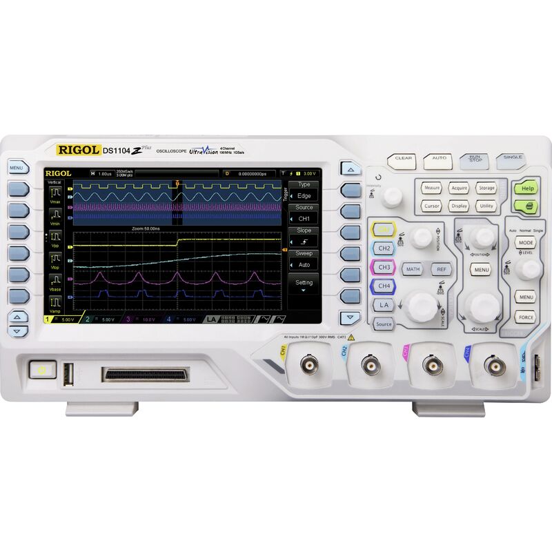 Rigol - Oscilloscope numérique DS1074Z Plus 70 MHz 4 canaux 1 Géch/s 24 Mpts 8 bits mémoire numérique (dso) Y059091