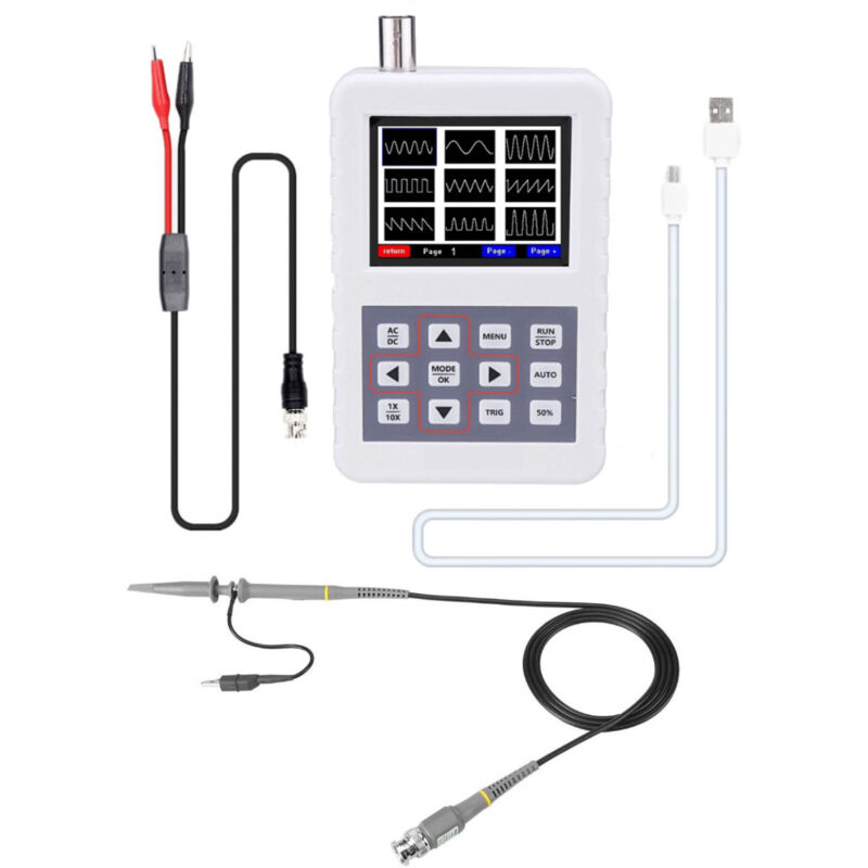 Oscilloscope numérique DSO PRO Oscilloscope portatif Mini oscilloscope de taille de paume avec bande passante de 5 M Taux d'échantillonnage de 20