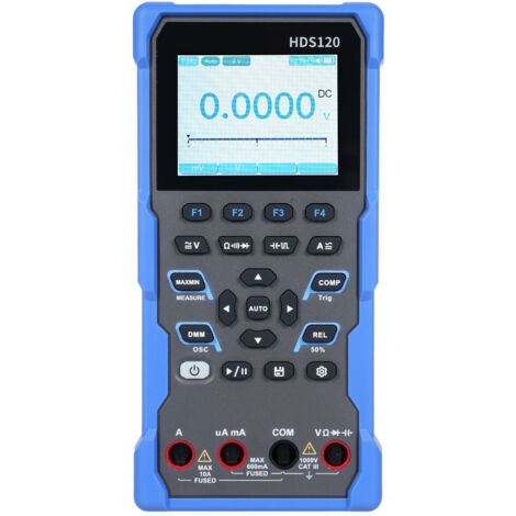 Oscilloscope numérique multimètre, testeur RMS réel 1 MHz, 5 MS/s, plage automatique, batterie au lithium 2600 mAh, écran IPS 2,8 pouces, fonctionnement par clavier complet