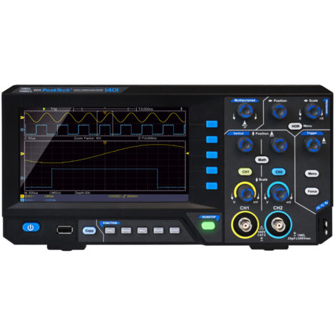 Oscilloscope numérique PeakTech 1401, 2 canaux, 10 MHz, 100 MS/s