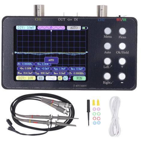 Oscilloscope numérique portable double canal 3,2 pouces pour automobile avec taux d'échantillonnage de 50 M