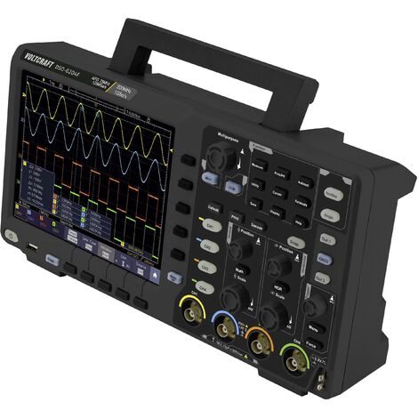 Oscilloscope numérique VOLTCRAFT DSO-6204F 200 MHz 4 canaux 1 Géch/s 10 Mpts 8 bits mémoire numérique (DSO), générateur de fonction X425881