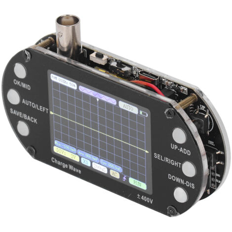 Oscilloscope portable 2,5 MHz avec écran TFT 2,4 pouces, idéal pour tests électroniques et diagnostics de circuits