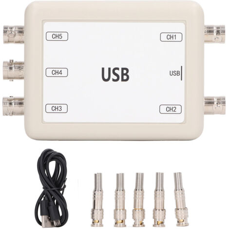 Oscilloscope virtuel Plage de 0 Hz à 50 kHz Taux d'échantillonnage maximum de 150 kHz 5 canaux USB PC
