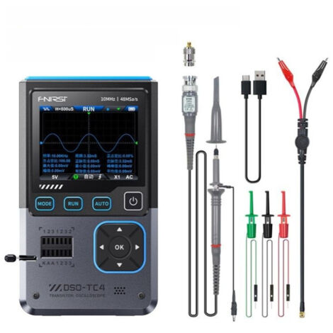 Oscilloscopio digitale 3 in 1, tester per transistor, generatore di segnale da 10 MHz, 48 MS/s, strumento di test LCR automatico
