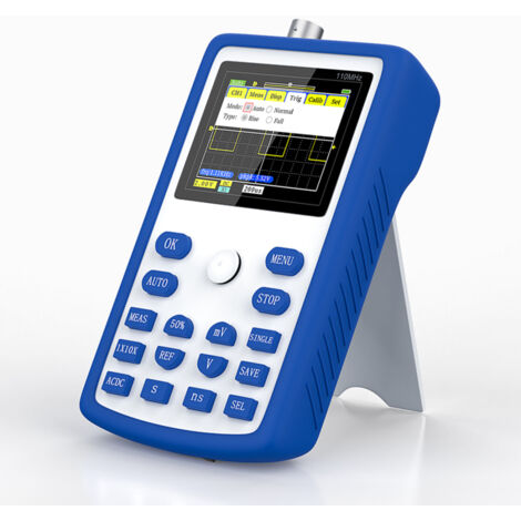 Osciloscopio digital de bolsillo, pantalla de 2,4 pulgadas, frecuencia de muestreo de 500 MS/s, ancho de banda de 110 MHz, calibración de 1 kHz/3,3 V, onda cuadrada, versátil