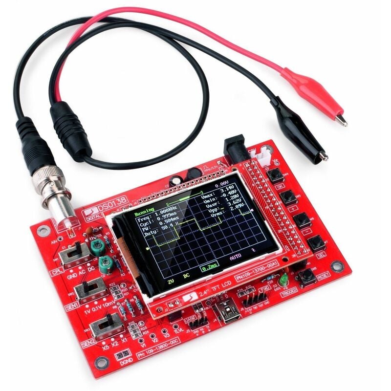 

Osciloscopio Digital DSO138 2.4' TFT Digital (1Msps ) Ensamblado + Sonda