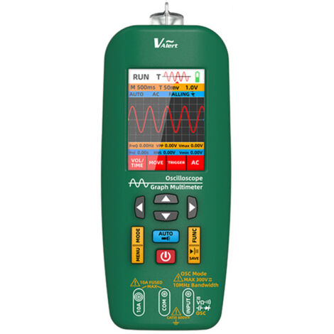 Osciloscopio y multímetro BSIDE 3 en 1, lápiz probador eléctrico, pantalla TFT de 2,8 pulgadas, osciloscopio portátil, ancho de banda de 10 MHz, función de almacenamiento de datos para bricolaje y pru