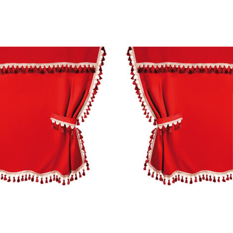 Oscura, tende centrali per camion, cabina standard - Rosso