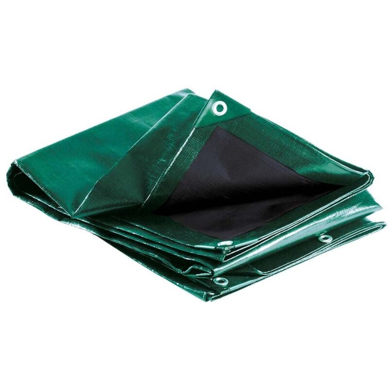 Bâche épaisse ultra résistante 240 g/m2 Vert 4 x 5 - Vert