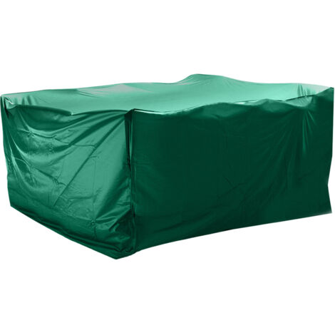 OSE – Housse salon de jardin étanche en PVC 250 x 200 cm – Protection contre intempéries – 8 œillets pour fixation sécurisée – Coloris vert