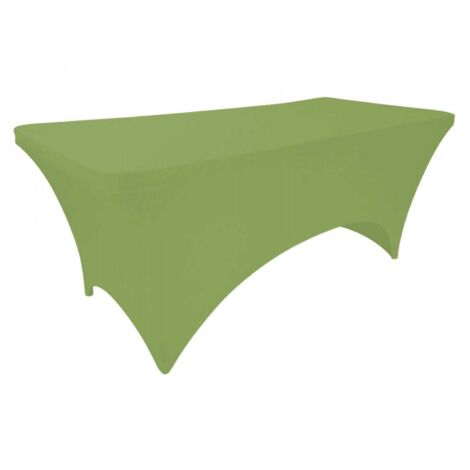 OSE – Nappe extensible pour table rectangulaire 180x75 cm – 90% polyester, 10% élasthanne – Lavable en machine à 30°C – Densité 190 g/m²