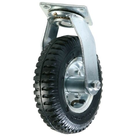 OSE – Roulette gonflable pivotante 220mm – Acier et caoutchouc – Charge maximale 120kg – Gonflage 30 psi pour chariots et meubles