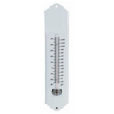 OSE – Thermomètre de jardin métal 50 cm – Résistant aux intempéries – Précision 1°C – Pour usage intérieur et extérieur