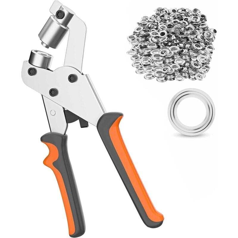 Image of Senzange für Planen und Stoffe – Profi-Ösenzange mit 500 Ösen (ø 10 mm)