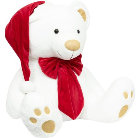 OSITO BLANCO LAZO 100CM - Feeric lights & christmas
