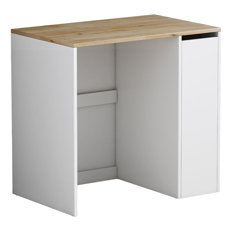 Armoire machine à laver Viktor, Blanc, 93.5 x 88.5 cm avec 3 compartiments Vicco