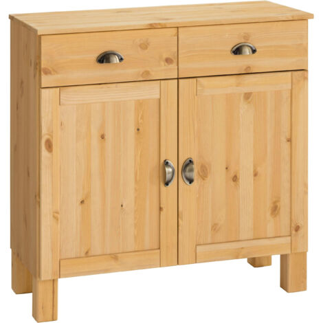 Oslo-Buffet à 2 portes et 2 tiroirs en bois teinté