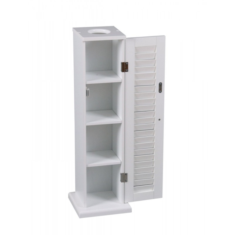 Oslo Toilet Roll Storage Cabinet White Br112