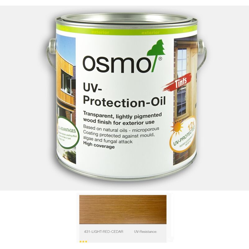 Osmo UV Protection Oil Tints - With Film Protection - Light Red Cedar - 125ml