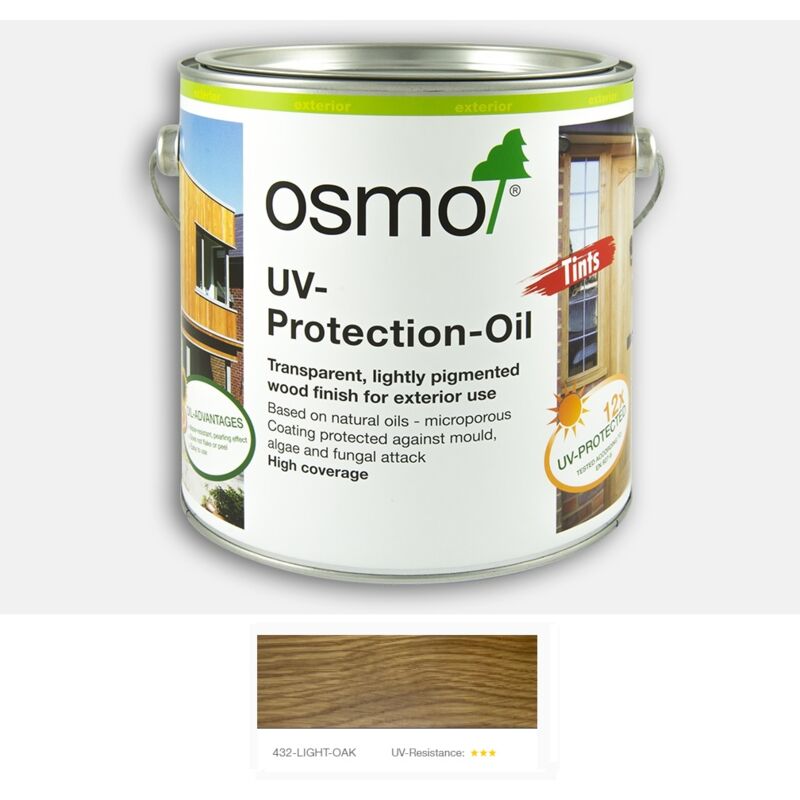 Osmo - uv Protection Oil Tints - With Film Protection - Light Oak - 125ml