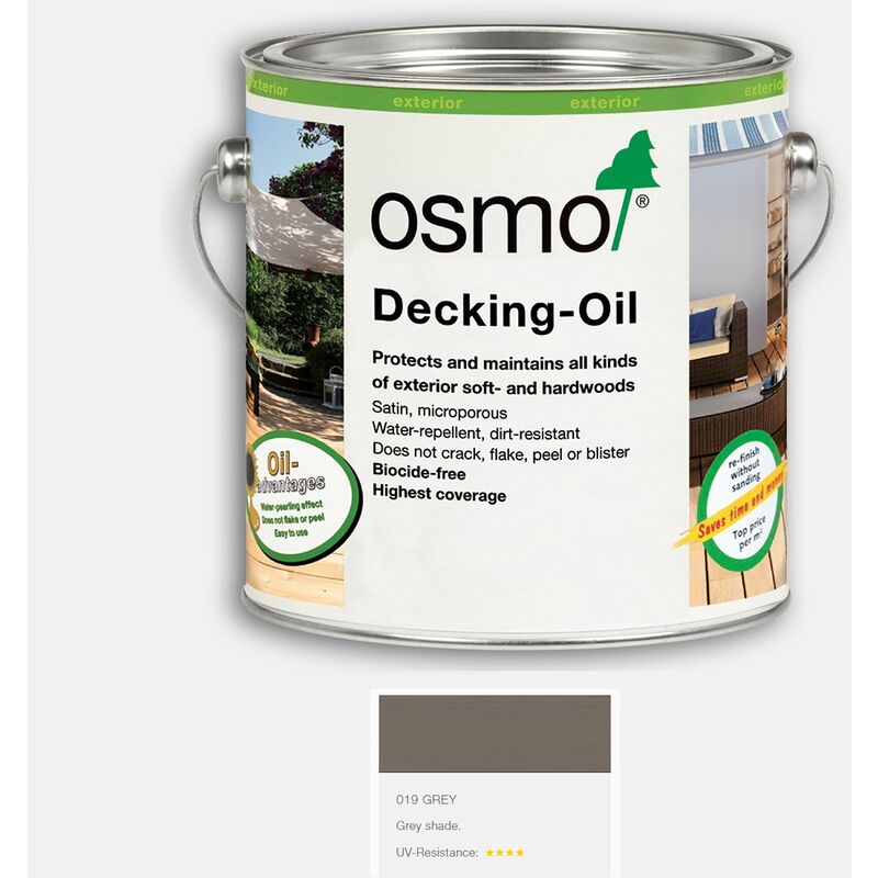 Osmo - Decking Oil - Grey - 750ml - Grey