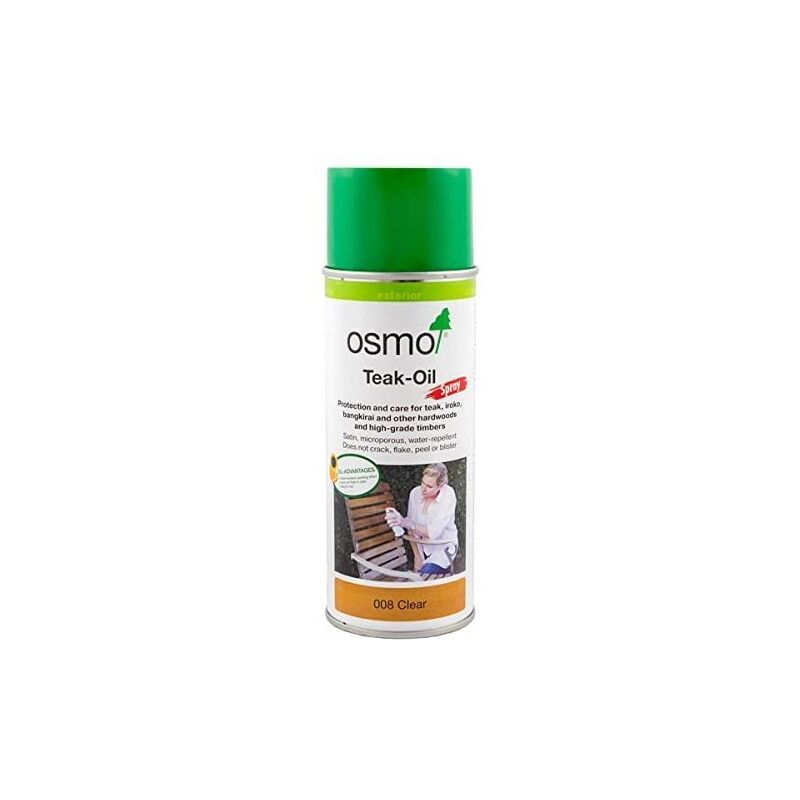 Osmo - Decking or Furniture Oil - Teak Oil Clear - 400m Aerosol Spray - Clear