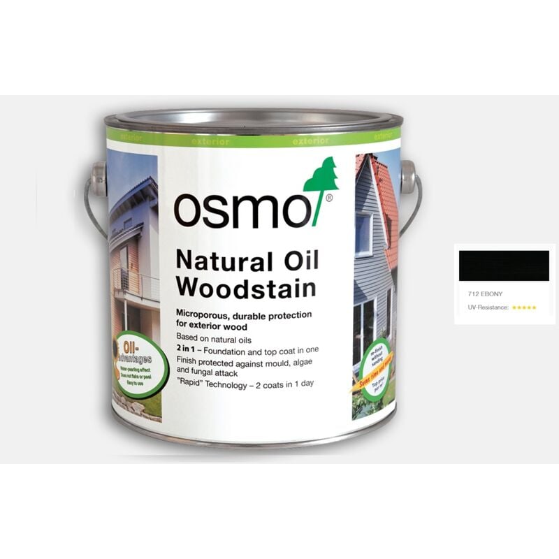 Osmo - Natural Oil Woodstain - Ebony - 125ml