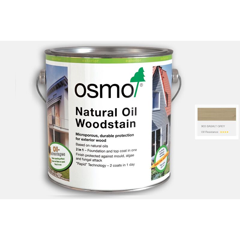 Osmo - Natural Oil Woodstain - Basalt Grey - 750ml