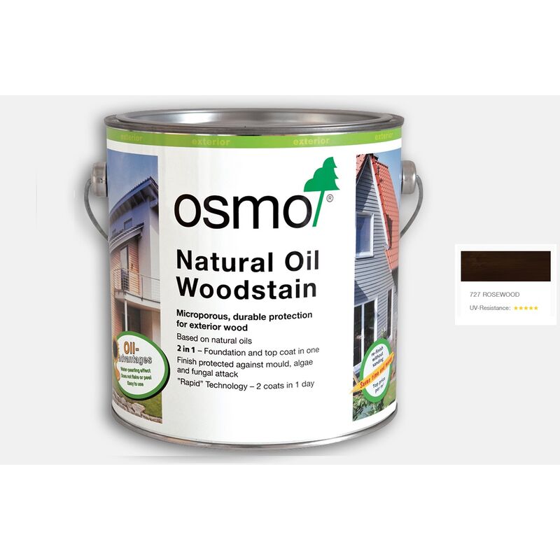 Osmo - Natural Oil Woodstain - Rosewood - 2.5 Litre - Rosewood