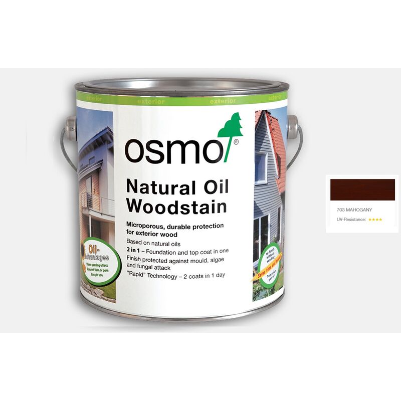 Osmo - Natural Oil Woodstain - Mahogany - 750ml